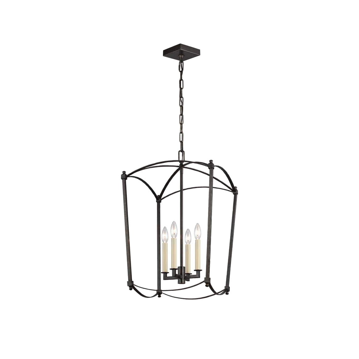 Beaux Lantern Pendant | Modern Minimalist 3/4 Light Iron Caged Chandelier