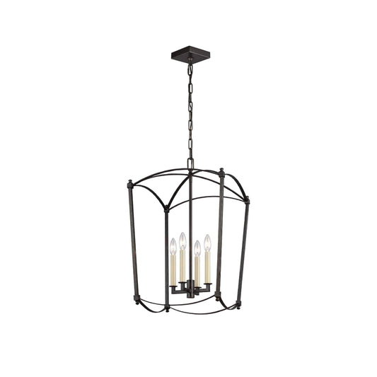 Beaux Lantern Pendant | Modern Minimalist 3/4 Light Iron Caged Chandelier