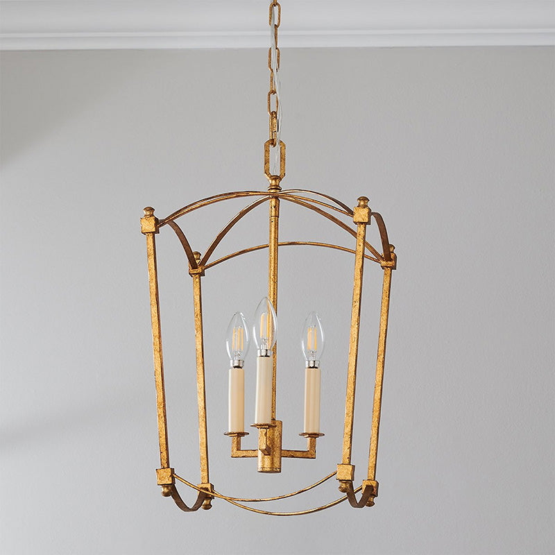 Beaux Lantern Pendant | Modern Minimalist 3/4 Light Iron Caged Chandelier