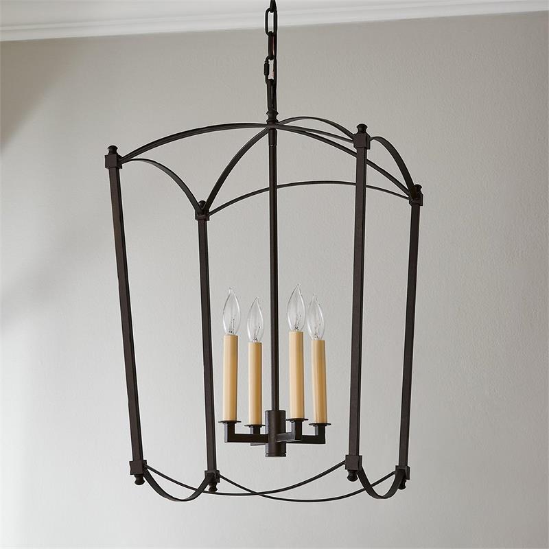Beaux Lantern Pendant | Modern Minimalist 3/4 Light Iron Caged Chandelier