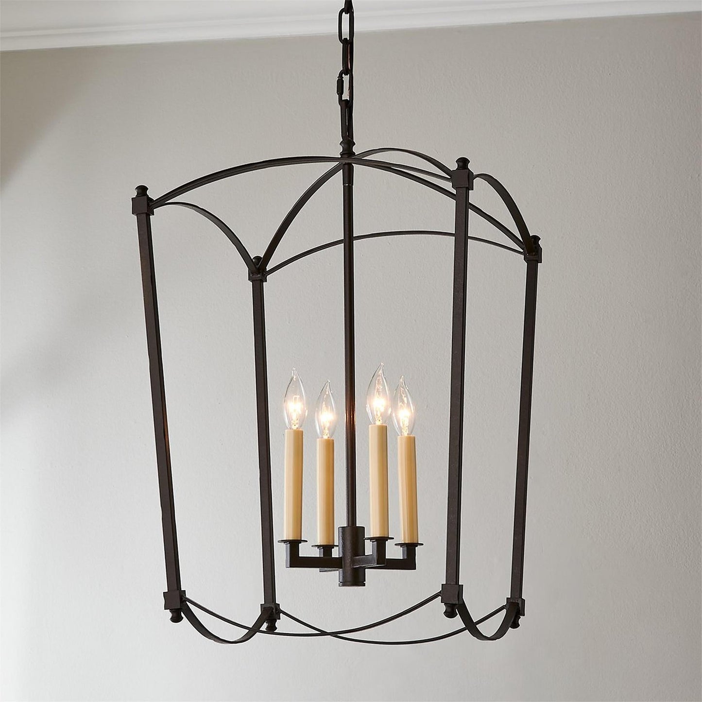 Beaux Lantern Pendant | Modern Minimalist 3/4 Light Iron Caged Chandelier