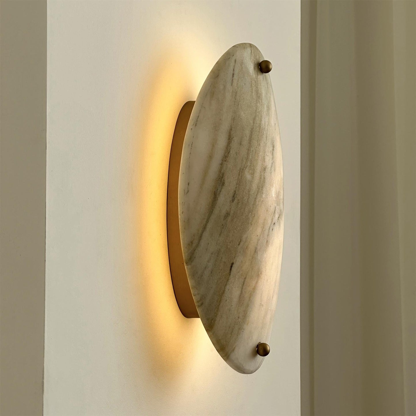 Bekki Alabaster Wall Lamp | Modern Minimalist Natural Stone LED Sconce