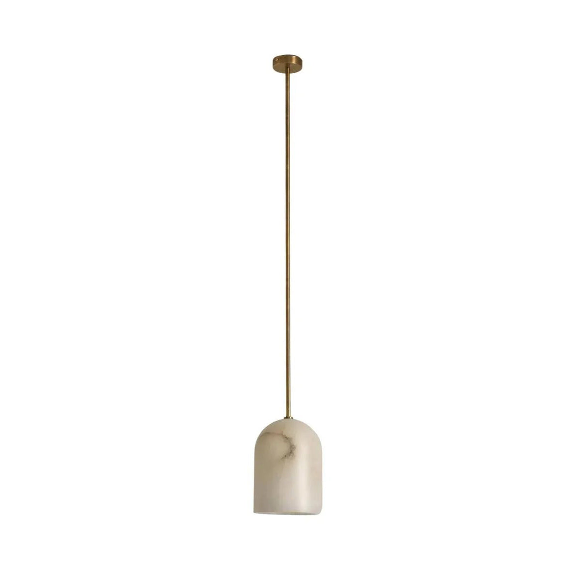 Belfry Arm Alabaster Pendant | Modern Minimalist Natural Stone Hanging Light