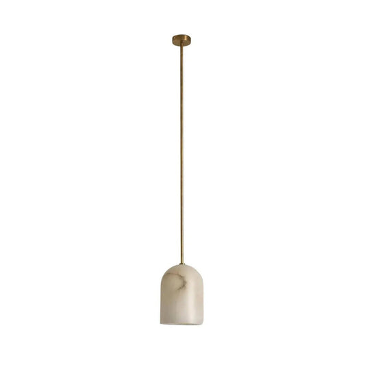 Belfry Arm Alabaster Pendant | Modern Minimalist Natural Stone Hanging Light