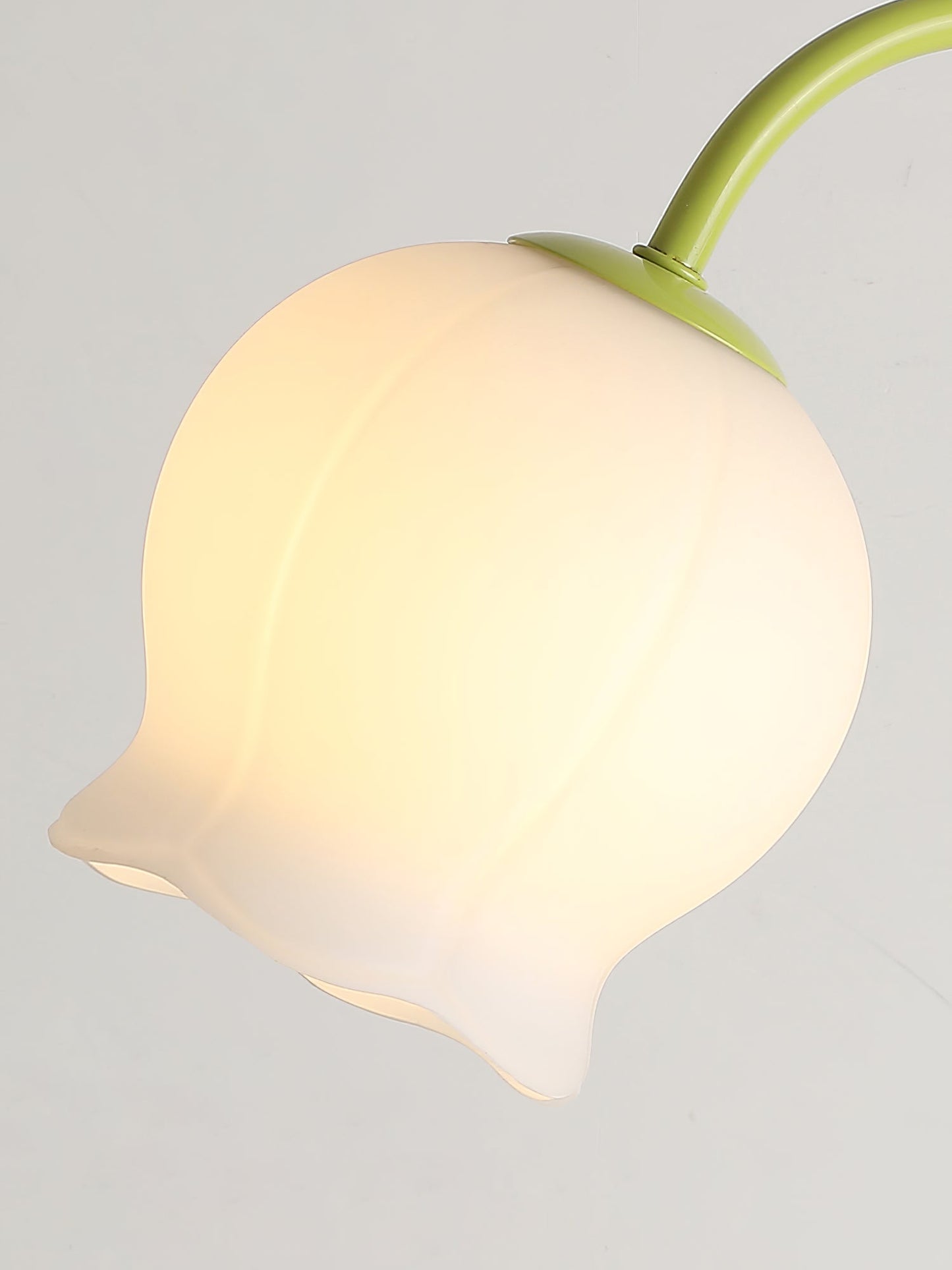 Bell Orchid Floor Lamp | Modern Minimalist Green & Glass Standing Light