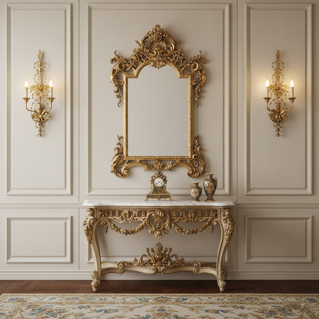 Belmonte Brass Wall Sconce | Tall 75cm Vintage Candle Wall Lamp