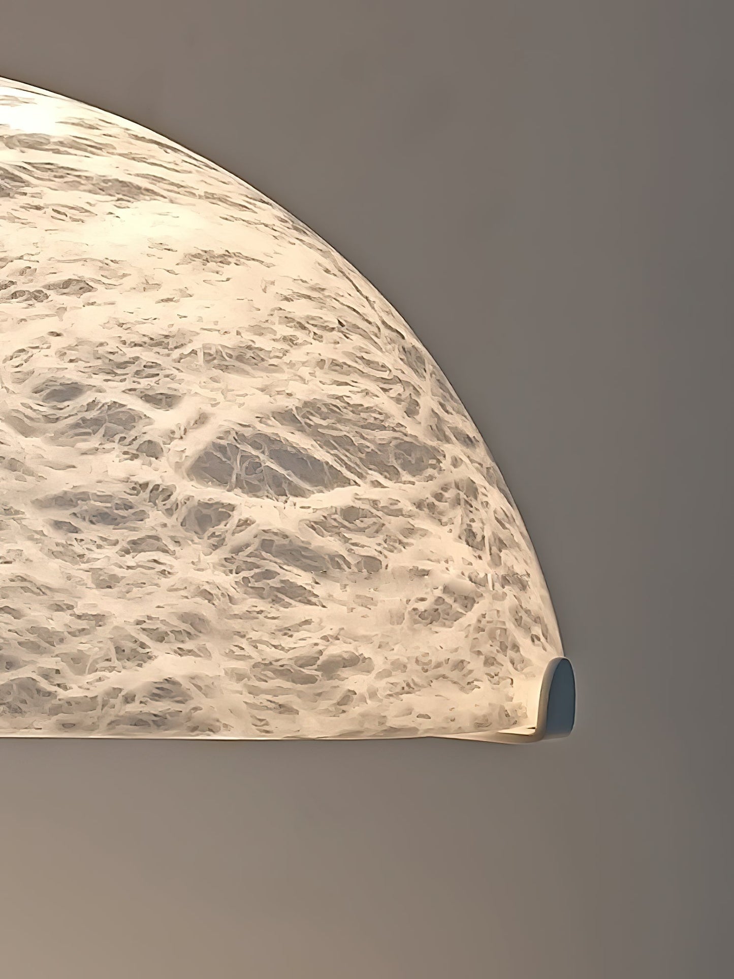 Ben Swildens Alabaster Table Lamp | Mid-Century Modern Stone Dome Light
