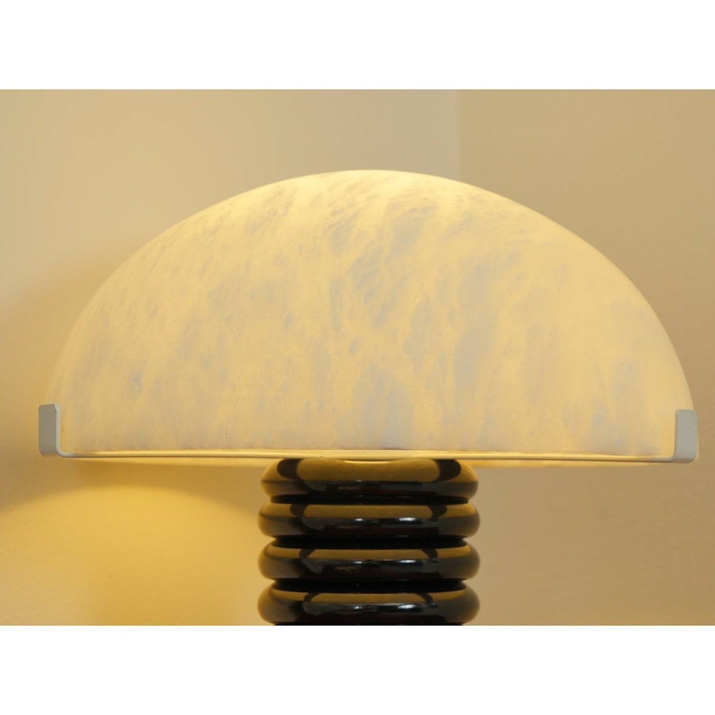 Ben Swildens Alabaster Table Lamp | Mid-Century Modern Stone Dome Light