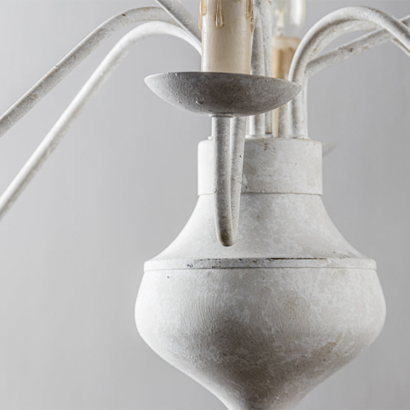 Benedetto Brass Chandelier | 9-Light Vintage French Country Candle Pendant