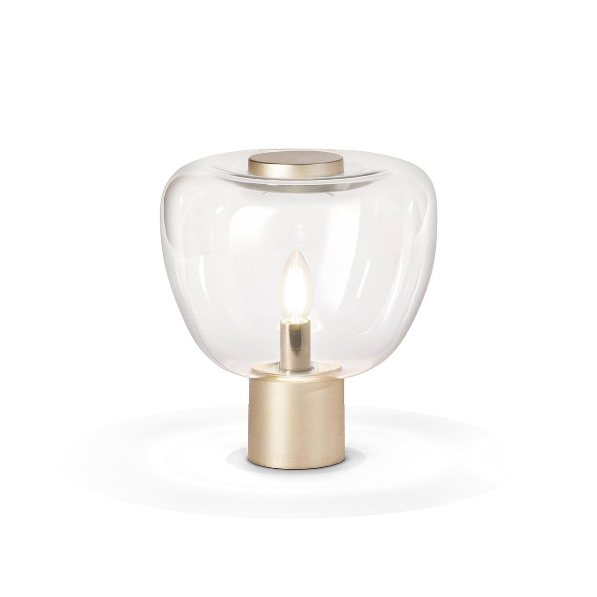 Bengt Table Lamp – Refractive Glass Bubble & Mirror Accent Table Light