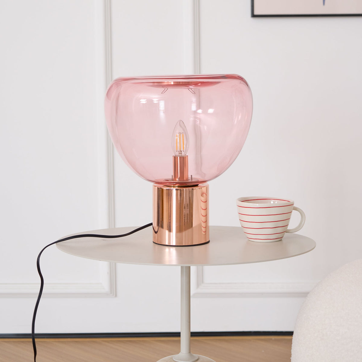 Bengt Table Lamp – Refractive Glass Bubble & Mirror Accent Table Light