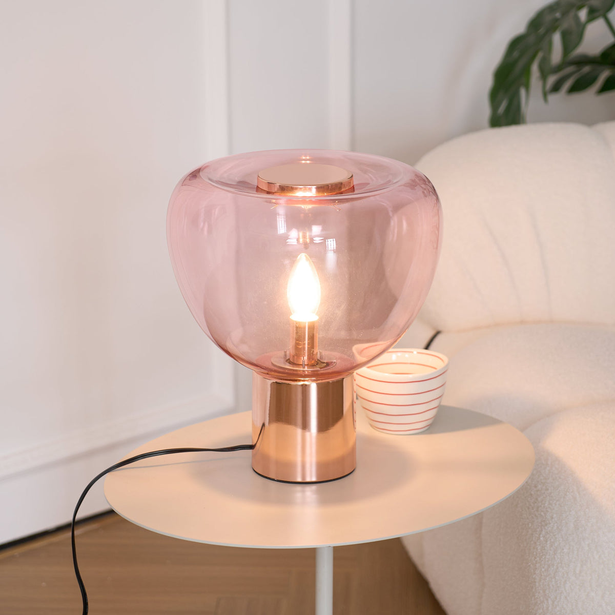 Bengt Table Lamp – Refractive Glass Bubble & Mirror Accent Table Light