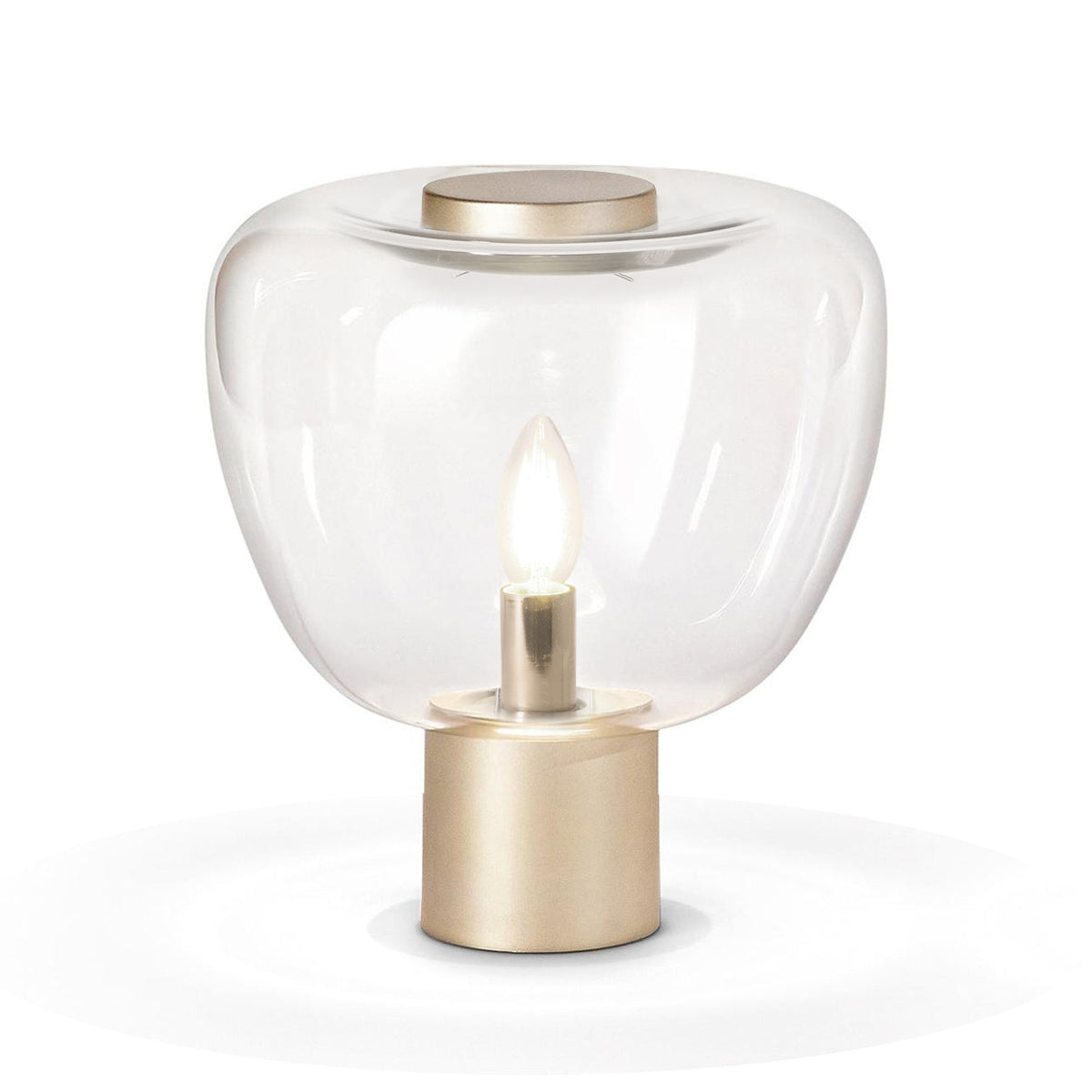 Bengt Table Lamp – Refractive Glass Bubble & Mirror Accent Table Light