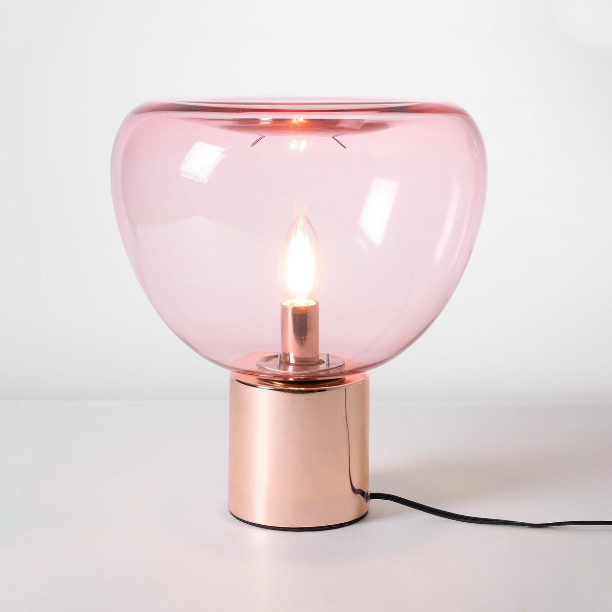 Bengt Table Lamp – Refractive Glass Bubble & Mirror Accent Table Light