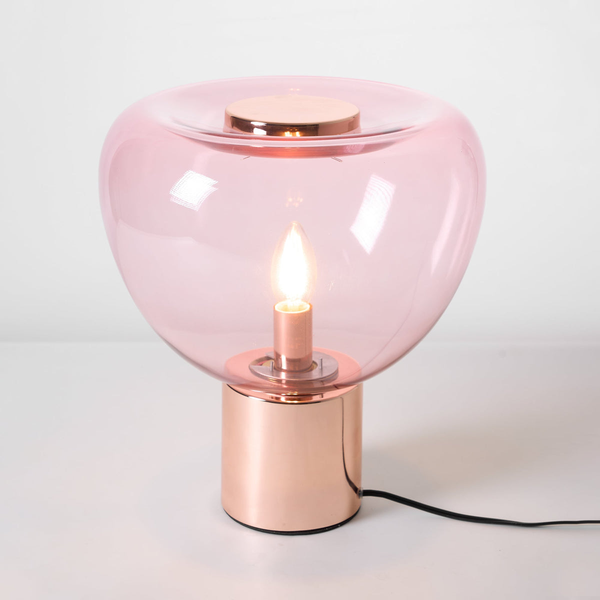 Bengt Table Lamp – Refractive Glass Bubble & Mirror Accent Table Light
