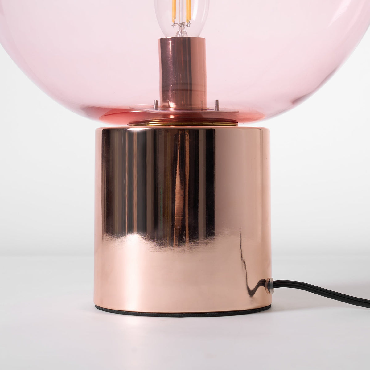 Bengt Table Lamp – Refractive Glass Bubble & Mirror Accent Table Light