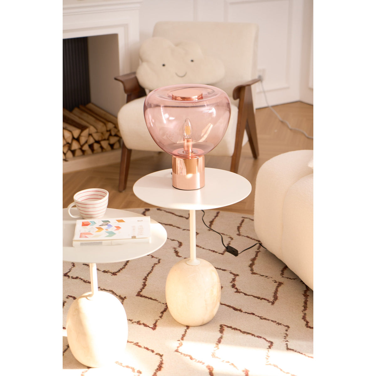 Bengt Table Lamp – Refractive Glass Bubble & Mirror Accent Table Light