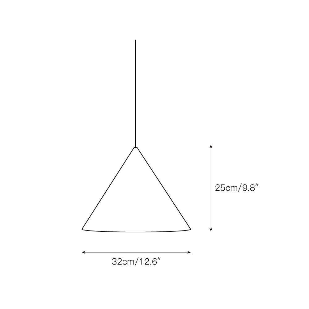 Benjamin Pendant Lamp – Minimalist Conical Metal Architectural Pendant Light