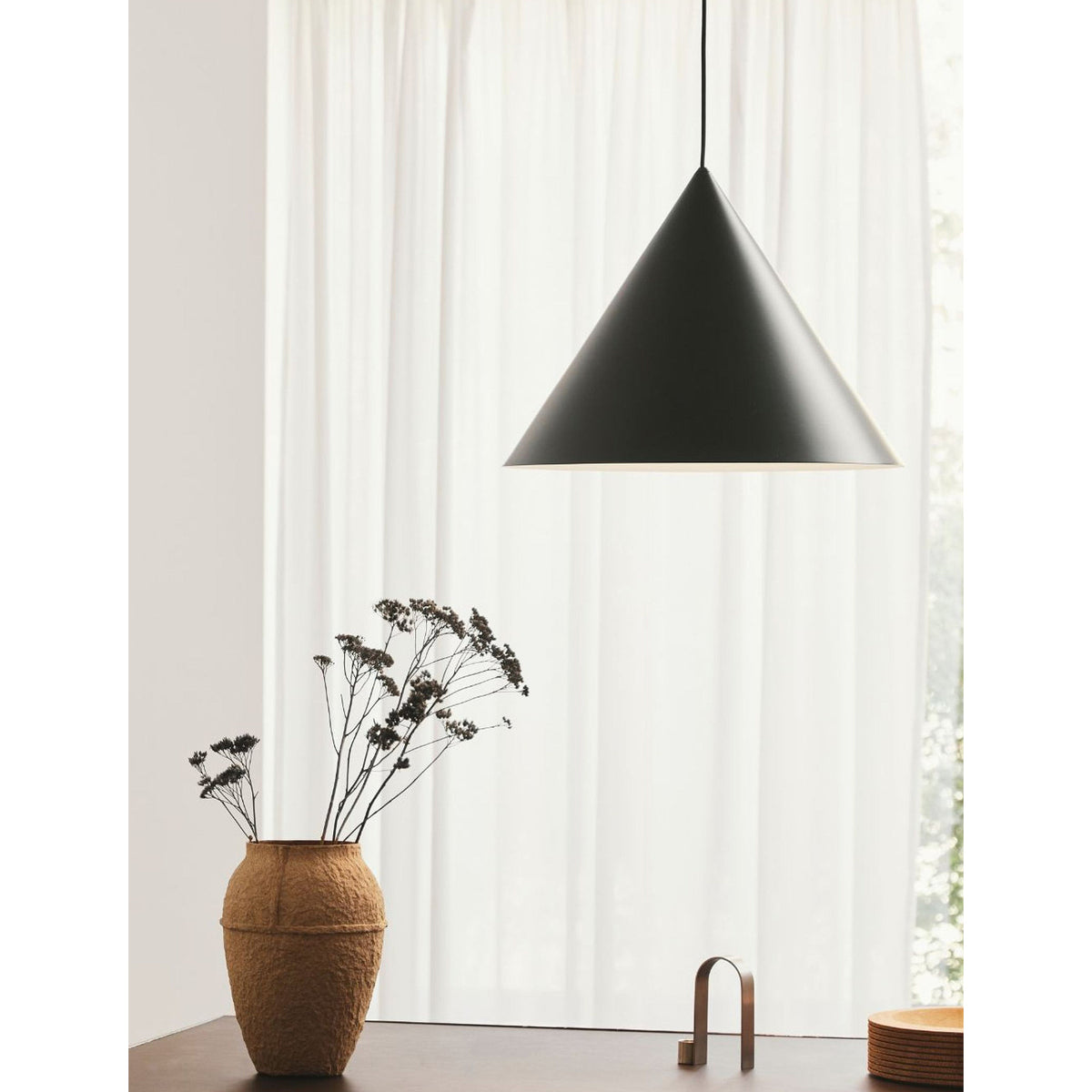 Benjamin Pendant Lamp – Minimalist Conical Metal Architectural Pendant Light