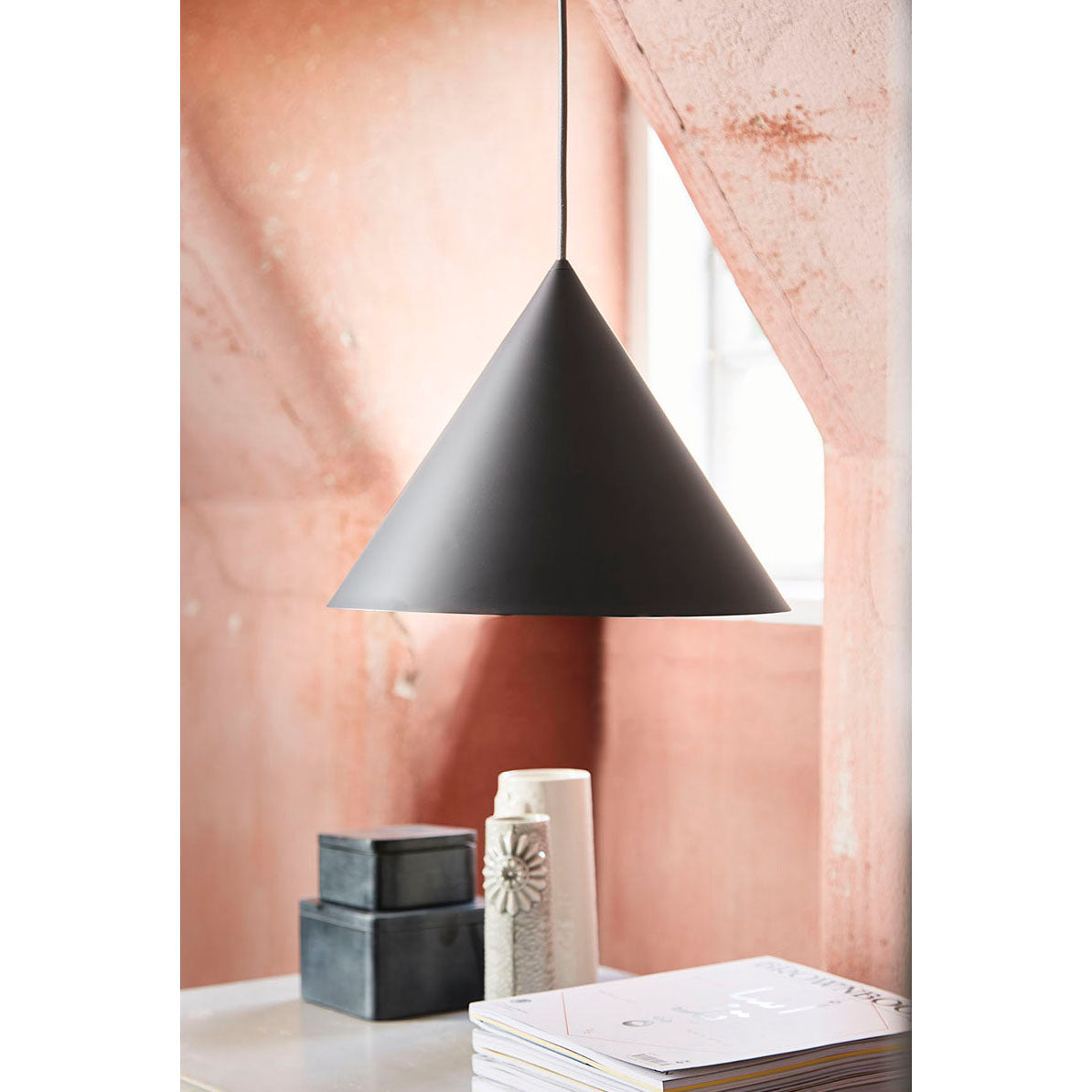 Benjamin Pendant Lamp – Minimalist Conical Metal Architectural Pendant Light