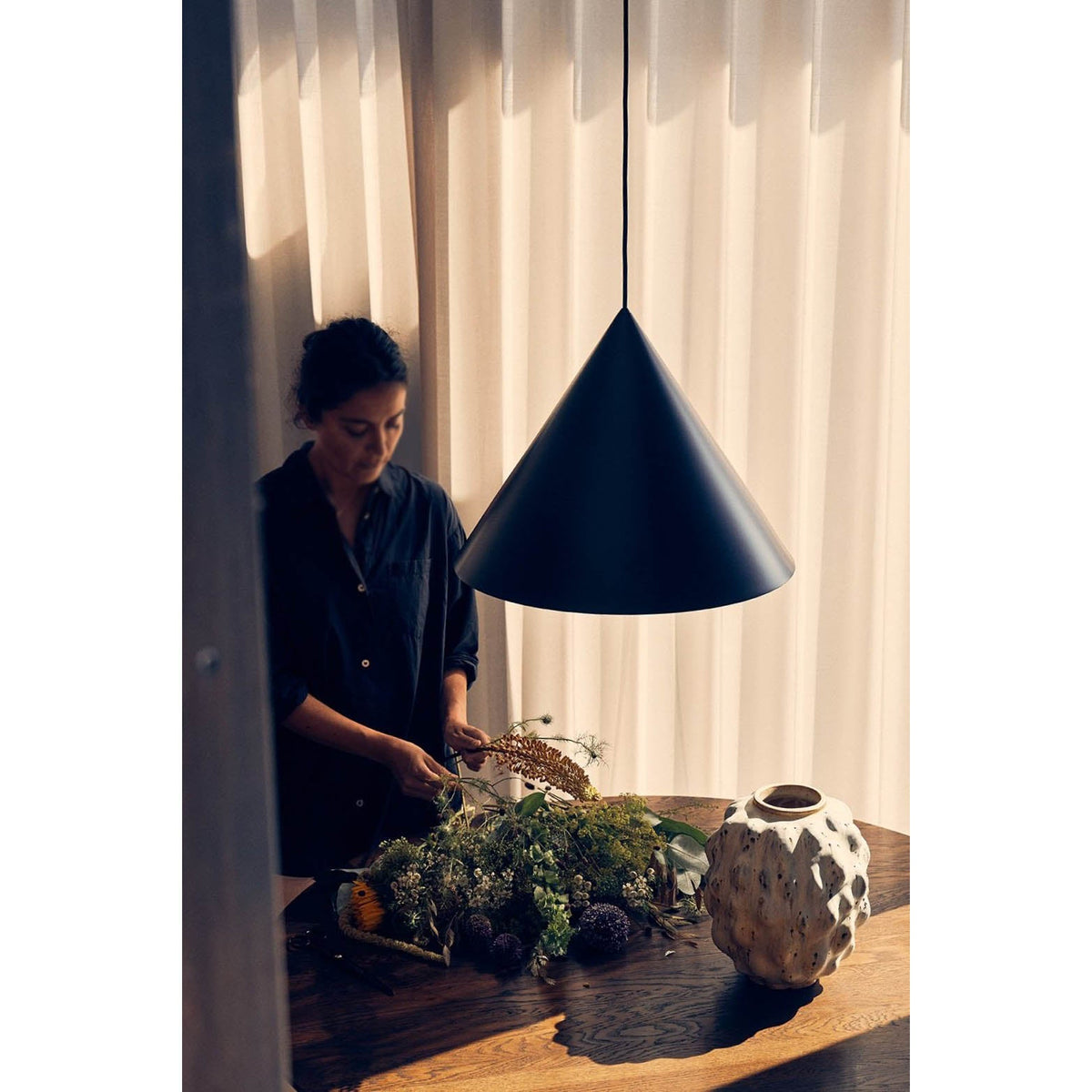 Benjamin Pendant Lamp – Minimalist Conical Metal Architectural Pendant Light