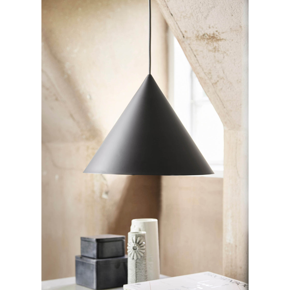 Benjamin Pendant Lamp – Minimalist Conical Metal Architectural Pendant Light