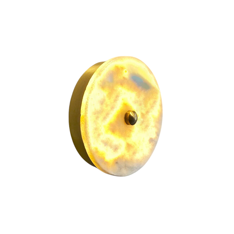 Beran Wall Lamp – Sleek Metal & Natural Marble Wall Sconce