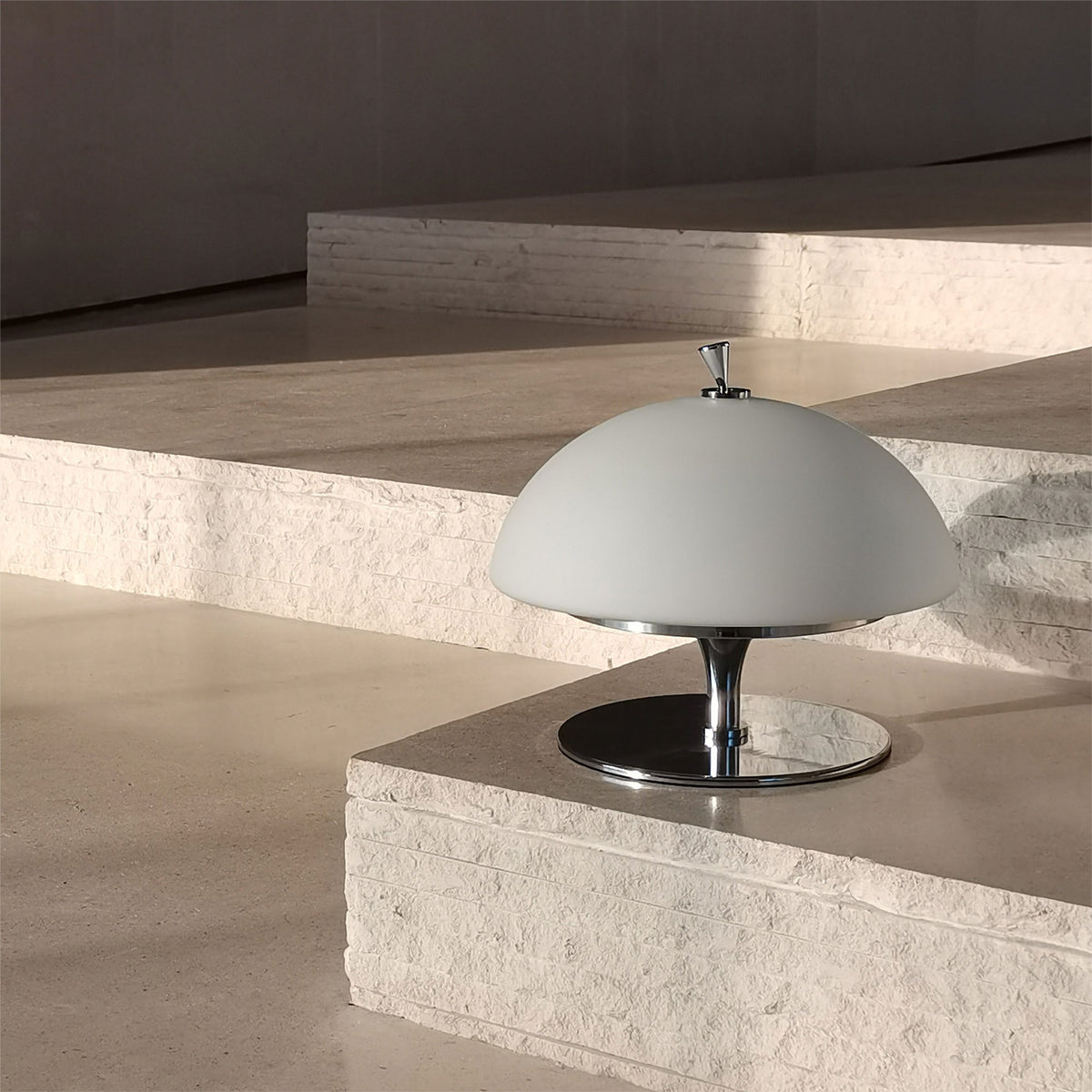 Beret Table Lamp – Rechargeable Cordless Metal & Glass Beret Accent Light