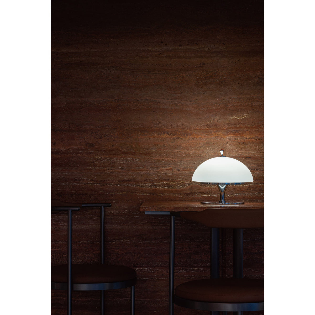Beret Table Lamp – Rechargeable Cordless Metal & Glass Beret Accent Light