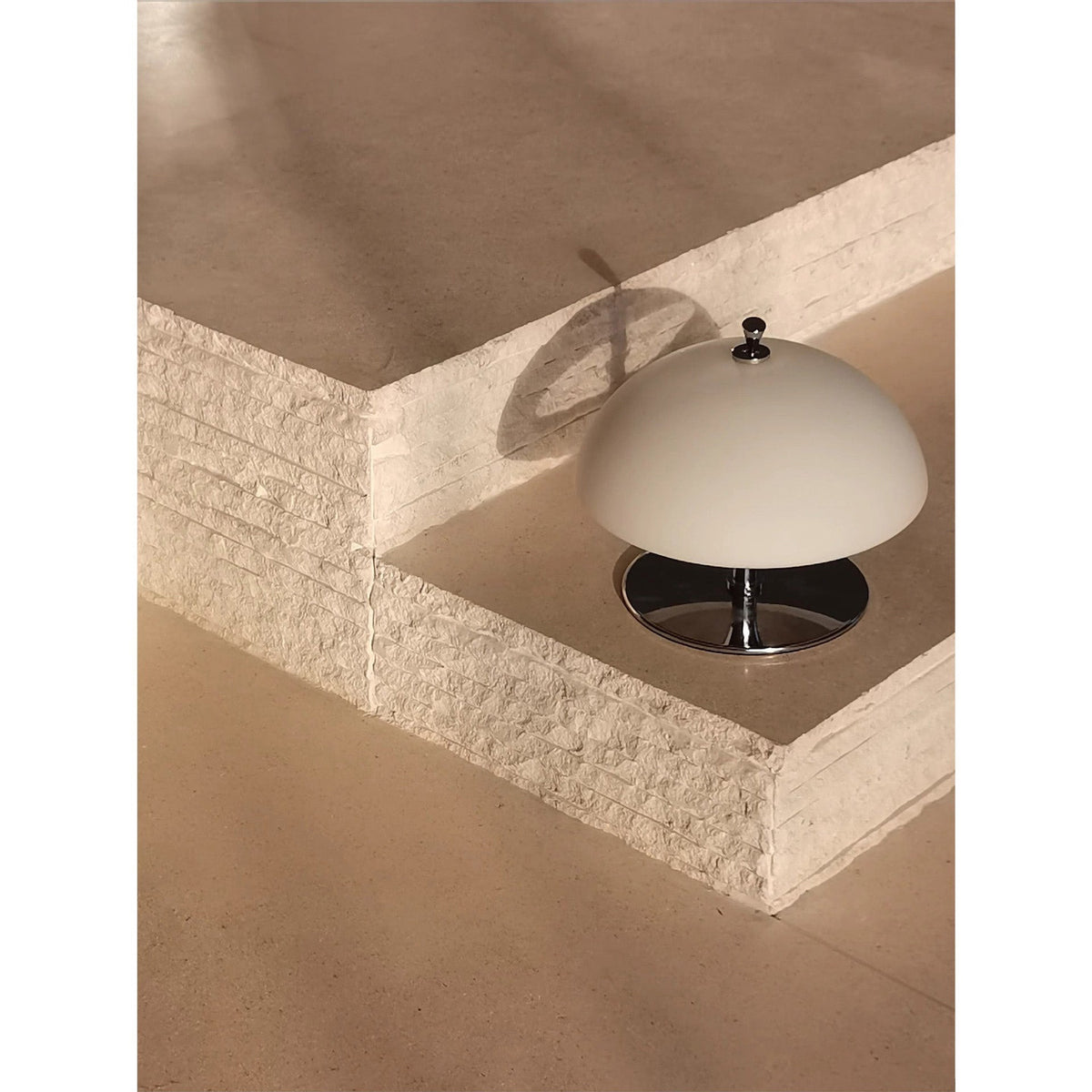 Beret Table Lamp – Rechargeable Cordless Metal & Glass Beret Accent Light