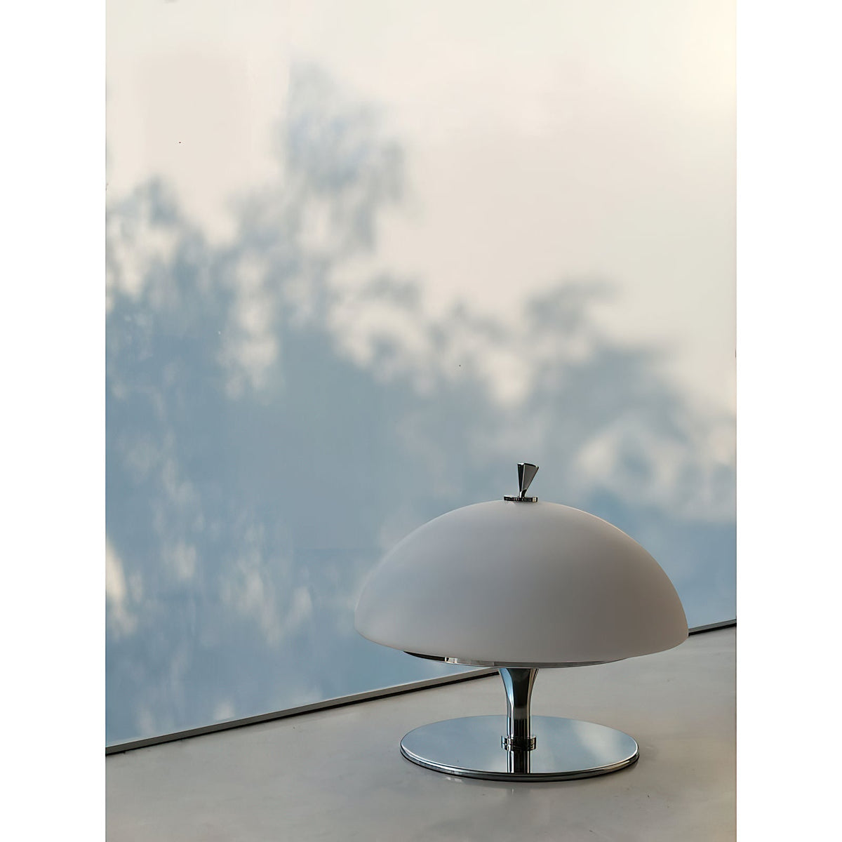 Beret Table Lamp – Rechargeable Cordless Metal & Glass Beret Accent Light