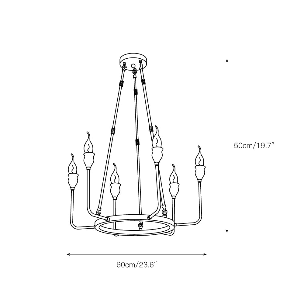 Berlin Candle Chandelier – Wagon Wheel Brass & Candlestick Multi-Head Chandelier