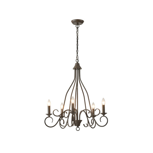Bernice Chandelier – Contemporary Twisted-Arm Iron Candelabra Chandelier