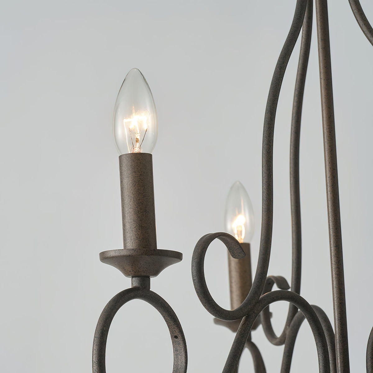 Bernice Chandelier – Contemporary Twisted-Arm Iron Candelabra Chandelier