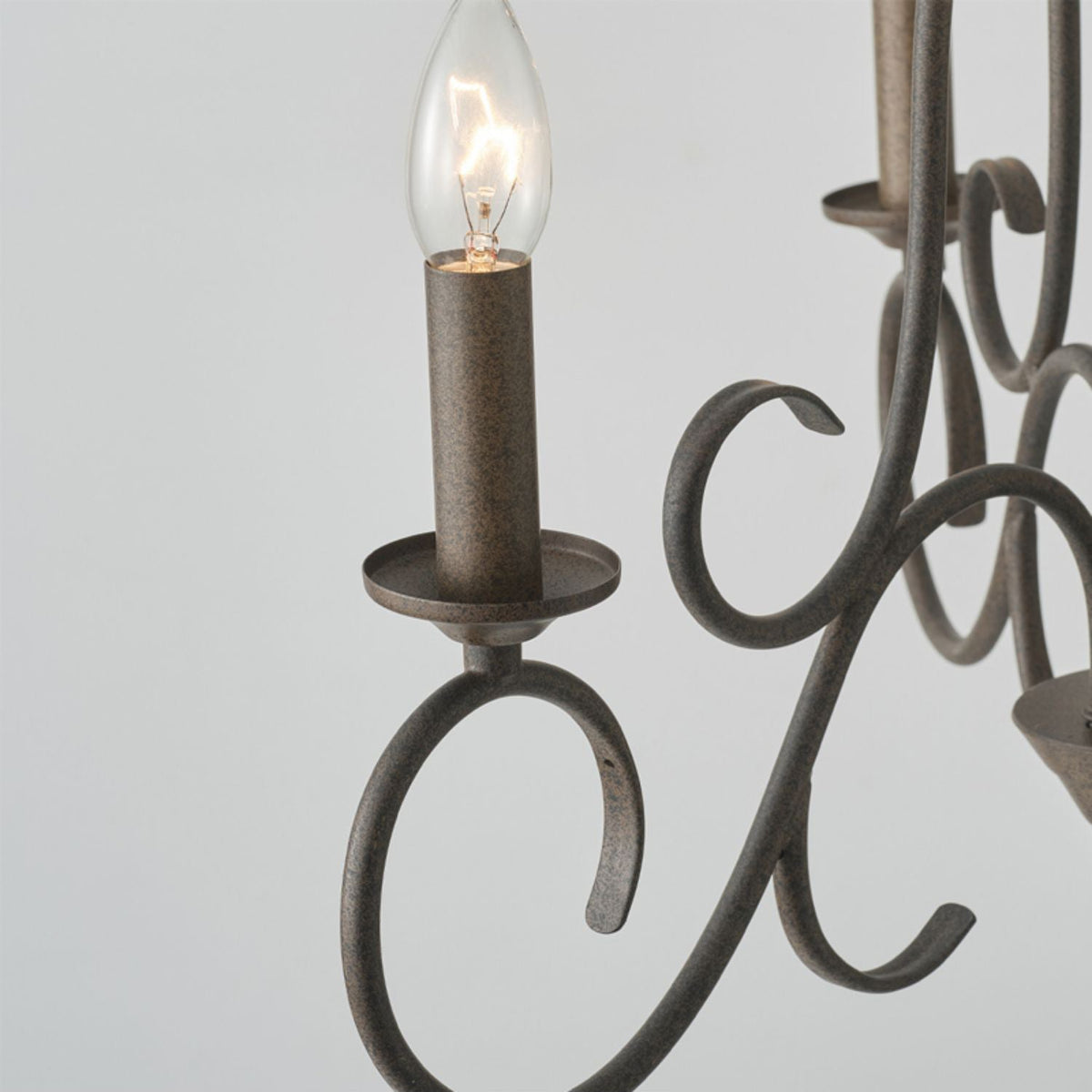 Bernice Chandelier – Contemporary Twisted-Arm Iron Candelabra Chandelier