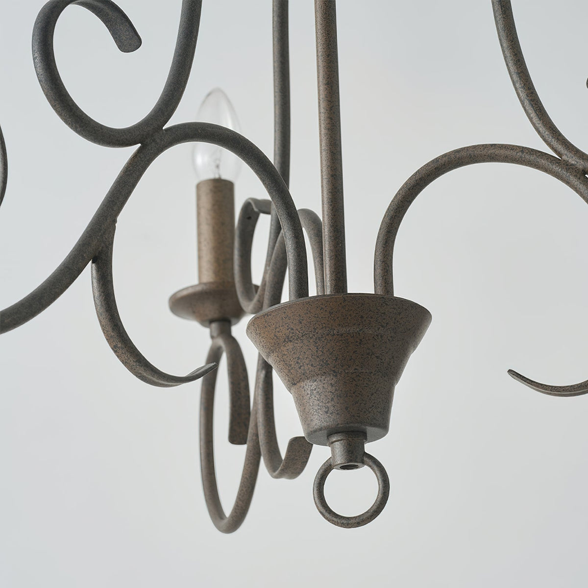 Bernice Chandelier – Contemporary Twisted-Arm Iron Candelabra Chandelier