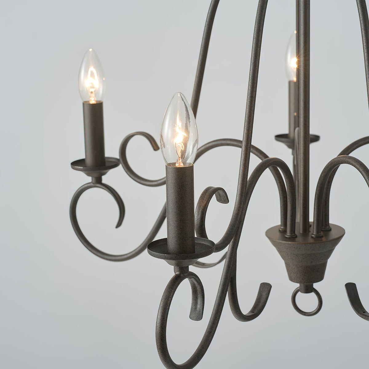 Bernice Chandelier – Contemporary Twisted-Arm Iron Candelabra Chandelier