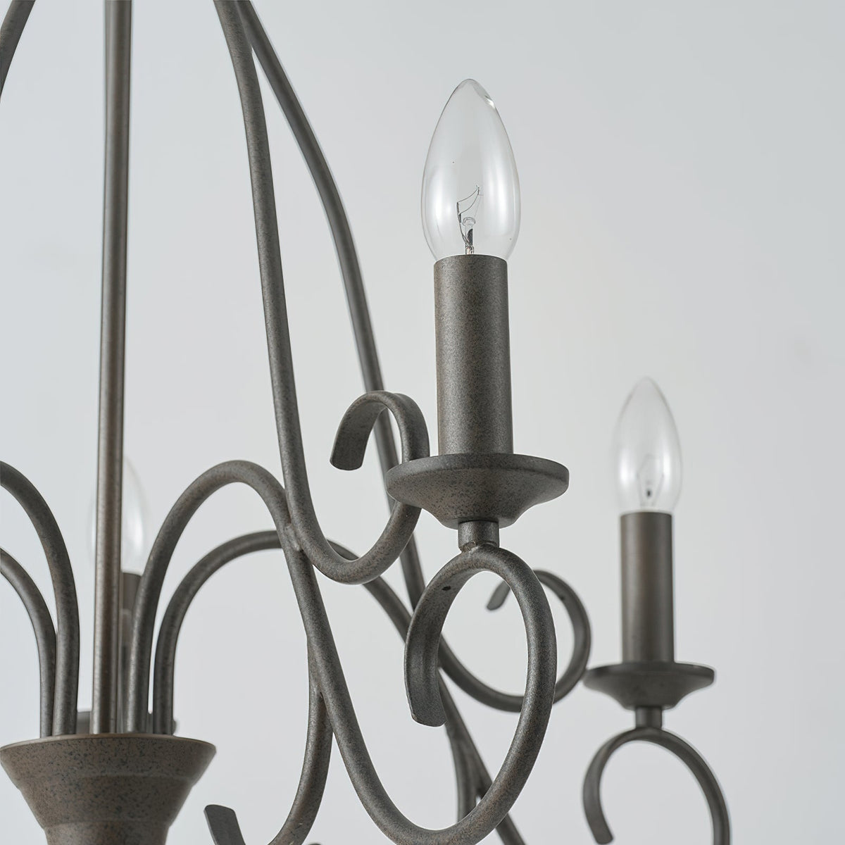 Bernice Chandelier – Contemporary Twisted-Arm Iron Candelabra Chandelier