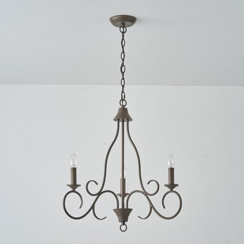 Bernice Chandelier – Contemporary Twisted-Arm Iron Candelabra Chandelier