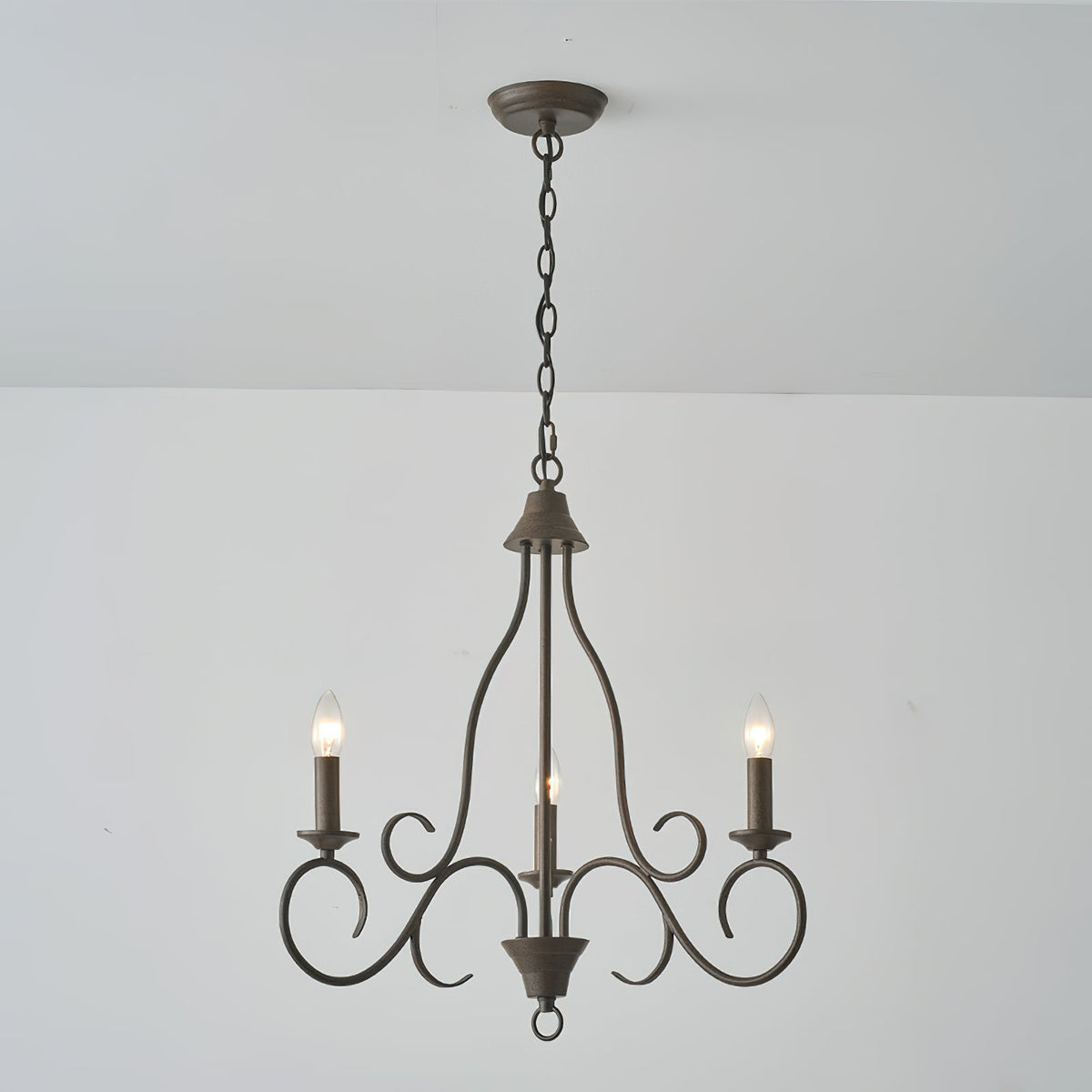 Bernice Chandelier – Contemporary Twisted-Arm Iron Candelabra Chandelier