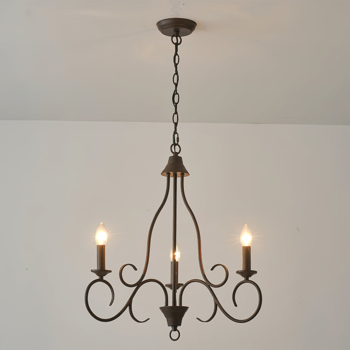 Bernice Chandelier – Contemporary Twisted-Arm Iron Candelabra Chandelier