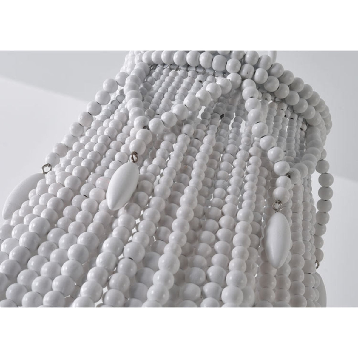 Betsey Wood Bead Chandelier – Empire Style Iron & Wooden Bead Chandelier