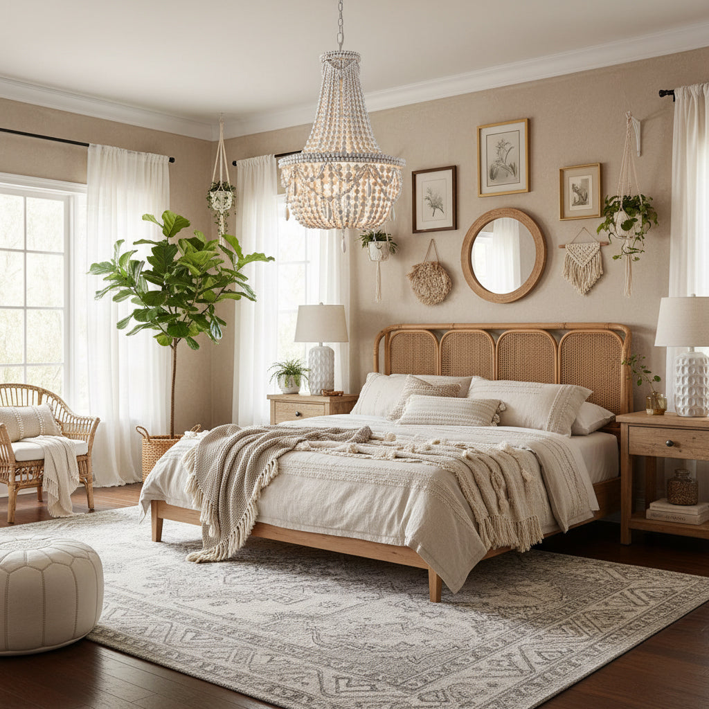 Betsey Wood Bead Chandelier – Empire Style Iron & Wooden Bead Chandelier