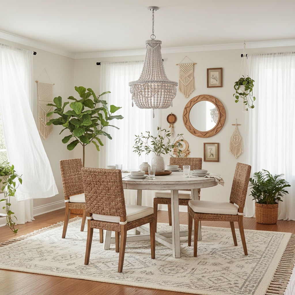 Betsey Wood Bead Chandelier – Empire Style Iron & Wooden Bead Chandelier