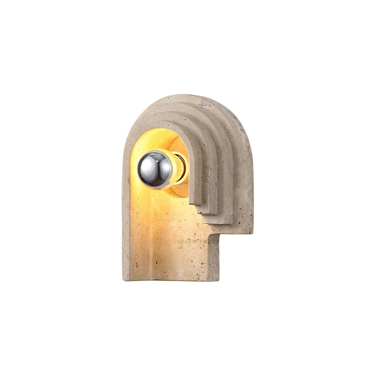 Bien Wall Lamp – Refined Natural Travertine Stone Wall Sconce