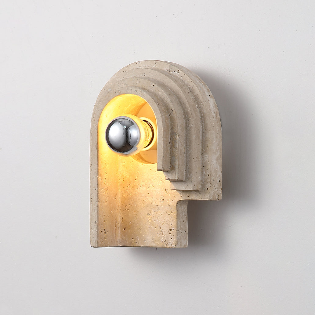 Bien Wall Lamp – Refined Natural Travertine Stone Wall Sconce