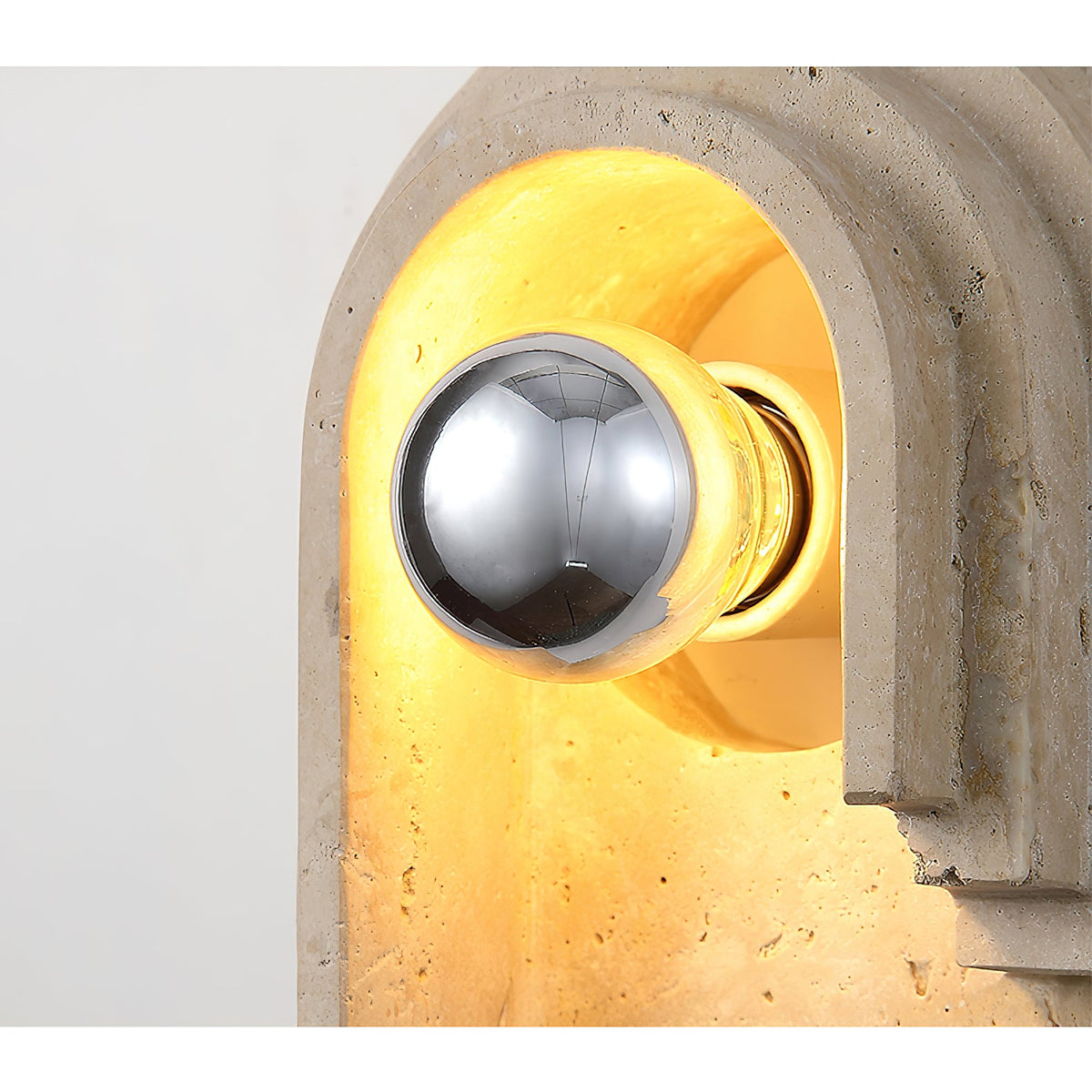Bien Wall Lamp – Refined Natural Travertine Stone Wall Sconce