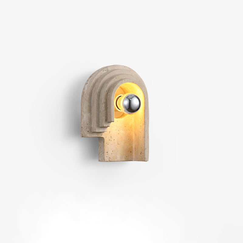 Bien Wall Lamp – Refined Natural Travertine Stone Wall Sconce