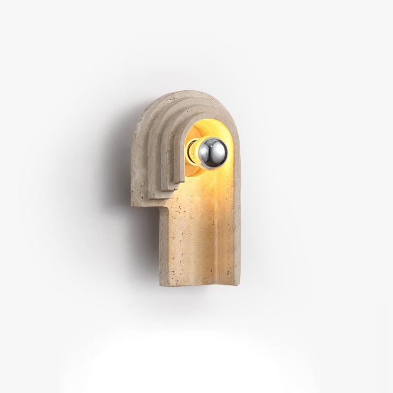 Bien Wall Lamp – Refined Natural Travertine Stone Wall Sconce