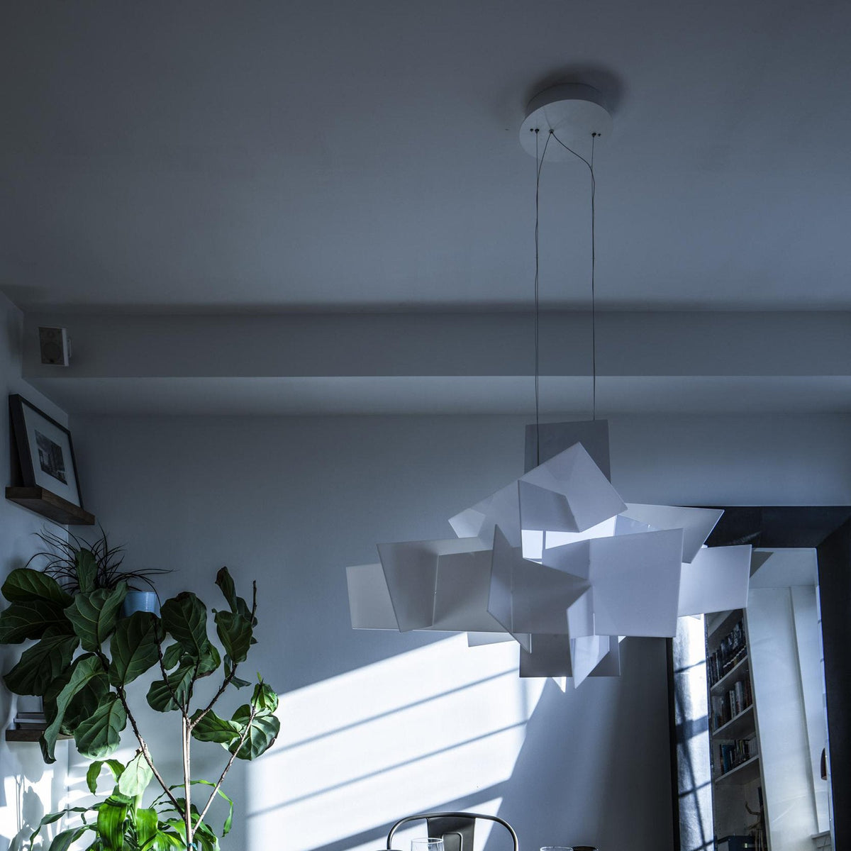 Big Bang Chandelier – Dynamic Explosive Geometric Acrylic & Steel Chandelier